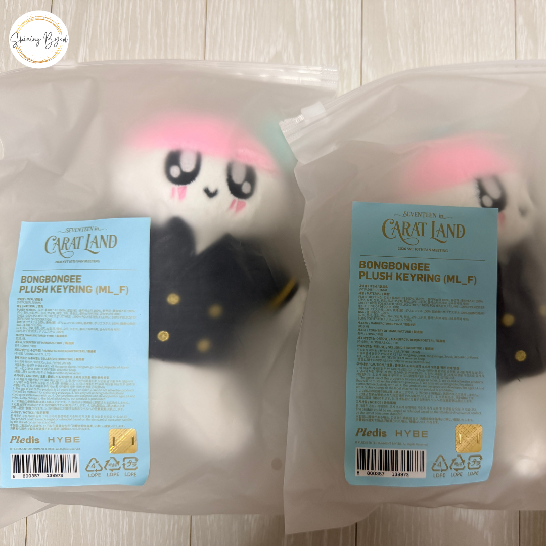 [KADD Instocks] Seventeen - Caratland 2026 - BONGBONGEE Plush Keyring Eco Bag