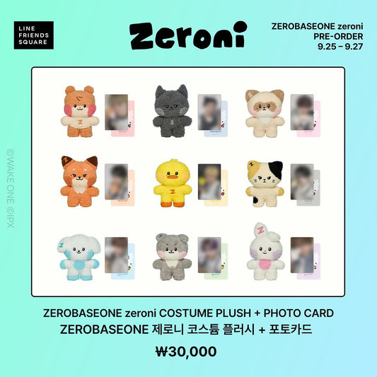 [Incoming Instocks] ZEROBASEONE - zeroni PRE-ORDER Costume Plush & Uniform Closet #GO_ZB1_zeroni_CostumePlush