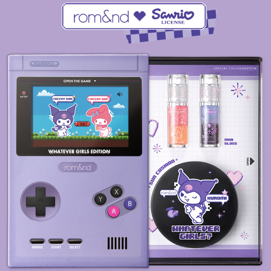 [ROM&ND x SANRIO] Kuromi My Melody Gameboy Whatever Girls Edition