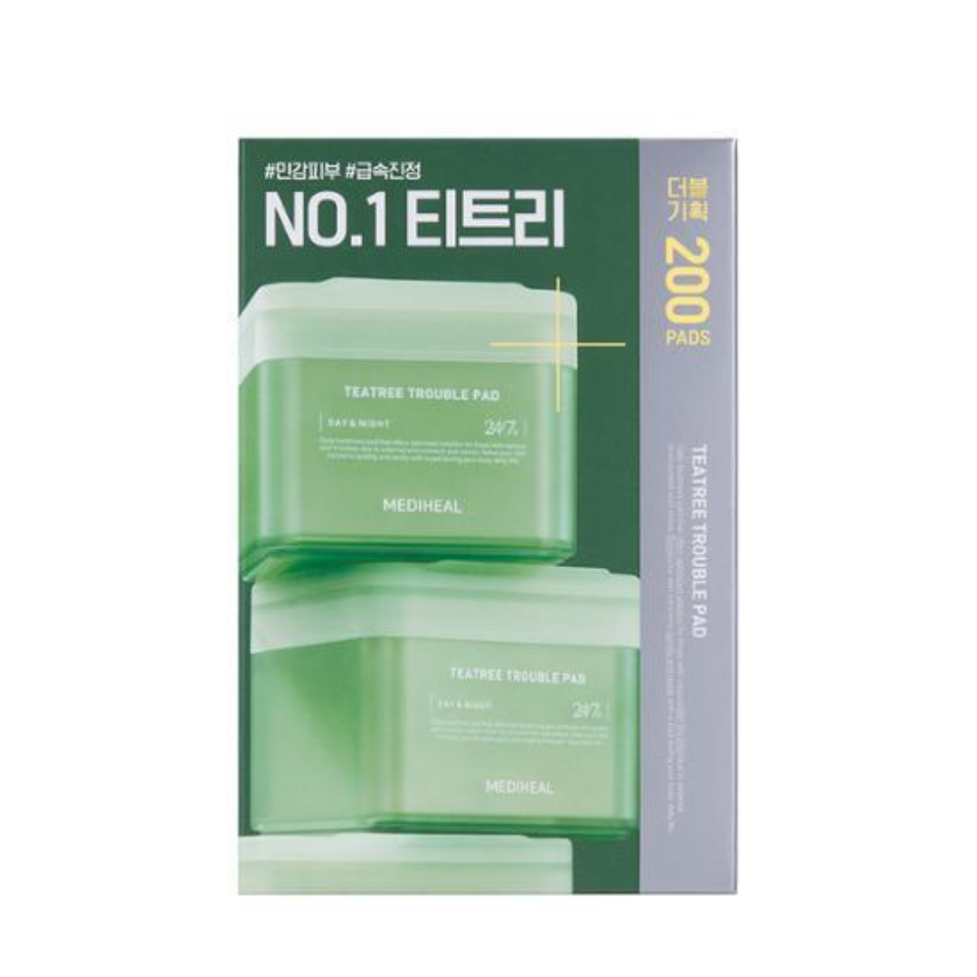 MEDIHEAL Teatree Trouble Pad (100 sheets + 100 sheets refill)