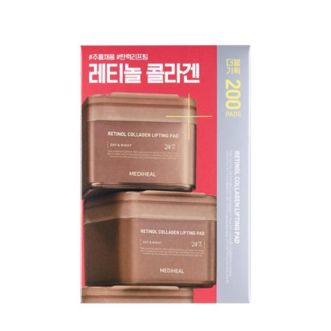 MEDIHEAL Retinol Collagen Lifting Pad (100 sheets + 100 sheets refill)