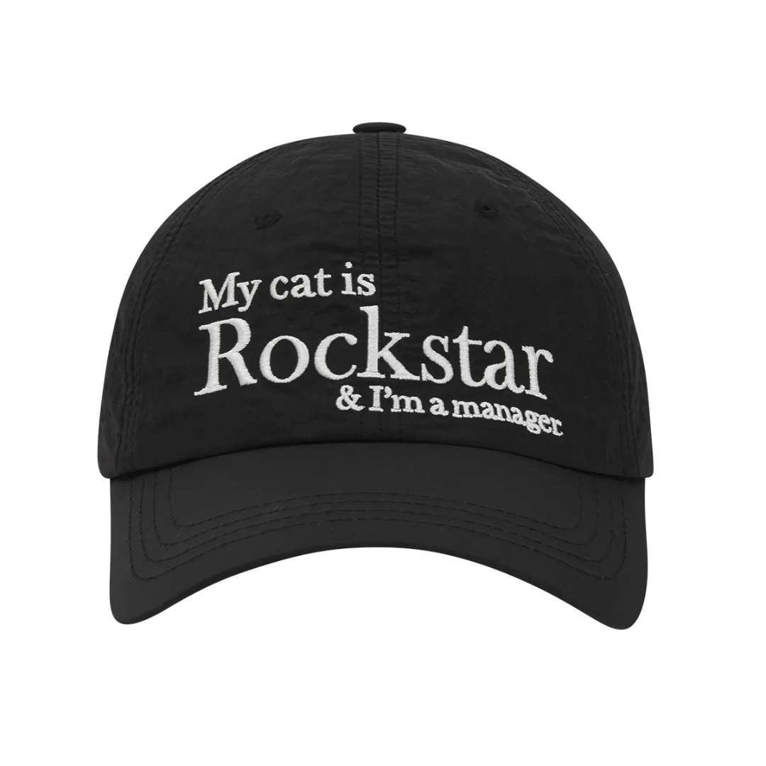 [Ongoing Orders] Wonwoo's Pick Rockstar cat Nylon cap (Black)
